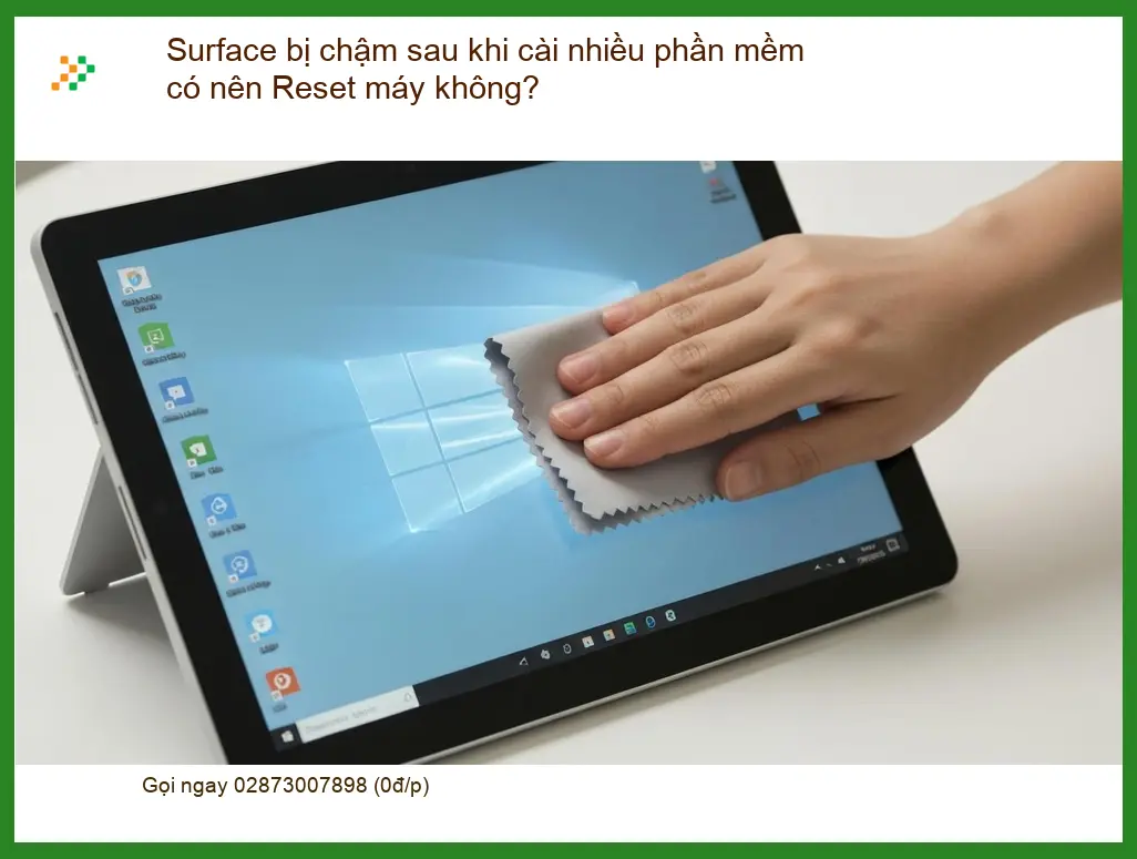 Surface bị chậm sau khi cài nhiều phần mềm có nên Reset máy không? - Khắc phục nhanh tại TPHCM