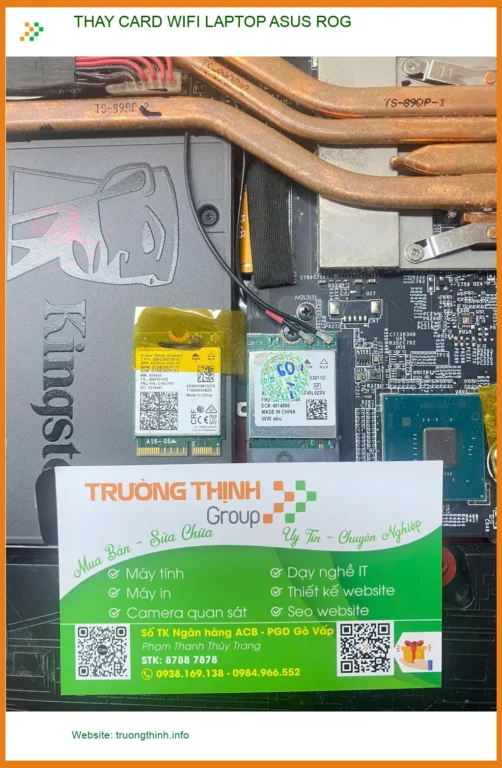 Anh Minh lo lắng tìm chỗ thay card wifi laptop Asus ROG Quận Gò Vấp
