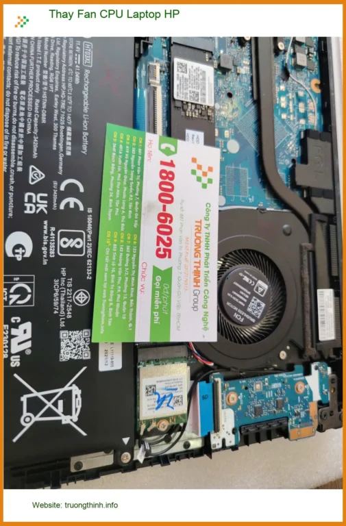 Dịch vụ Thay Fan CPU Laptop HP Quận 7 - Chị Nguyệt giáo viên hài lòng ngay
