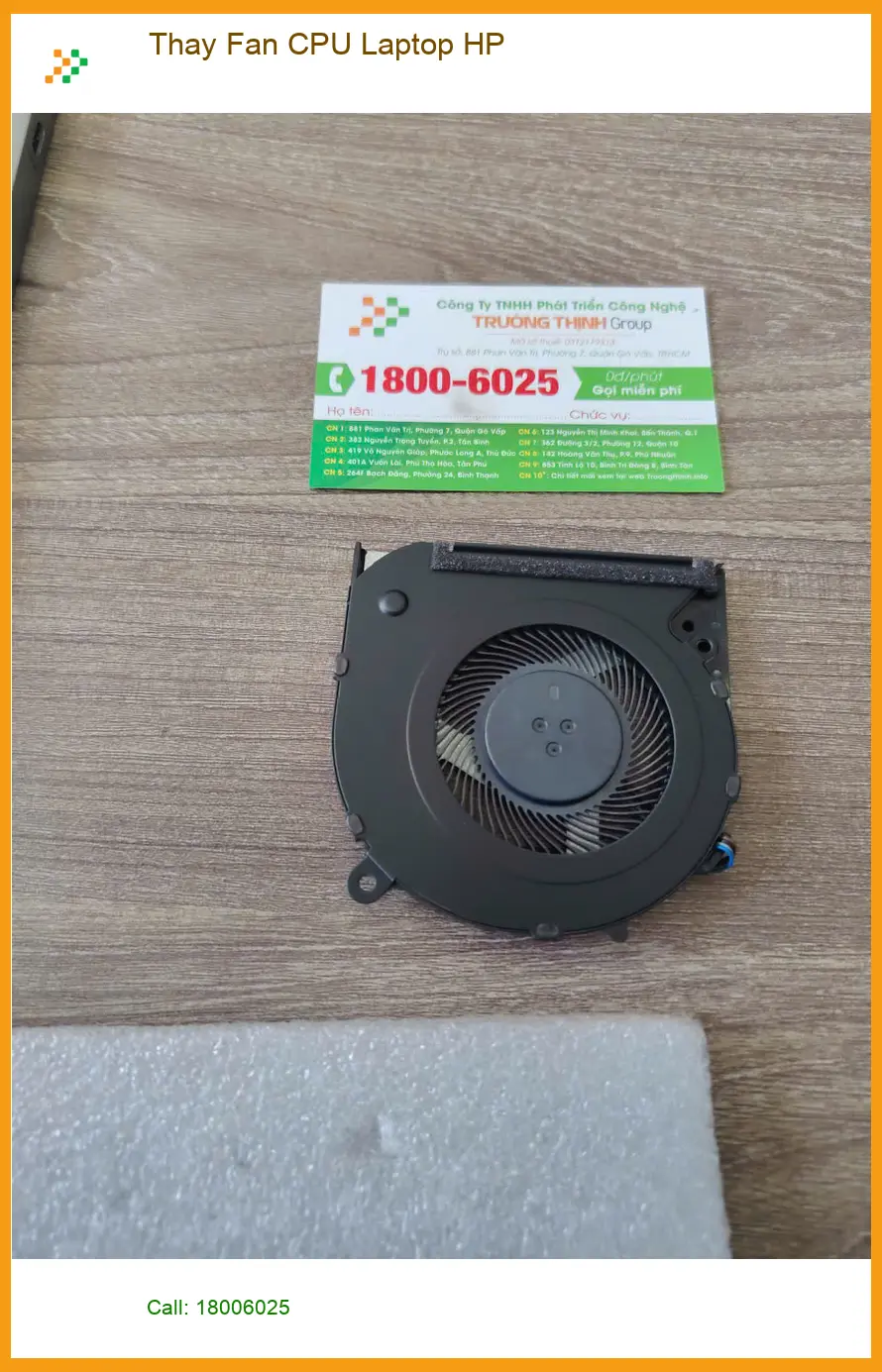 Dịch vụ Thay Fan CPU Laptop HP Quận 7 - Chị Nguyệt giáo viên hài lòng ngay ảnh thực tế 1