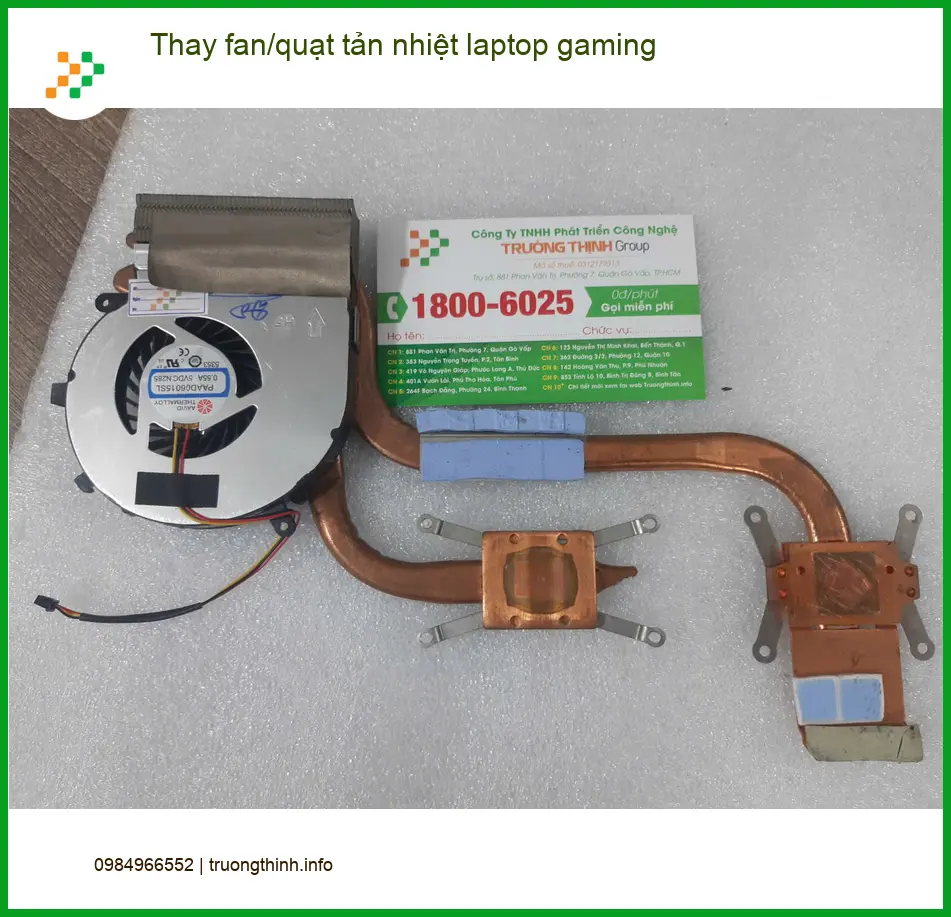 Chú Ngọc Khôi lo máy quá nóng - Ca thay fan laptop gaming Quận Tân Bình ảnh thực tế 1