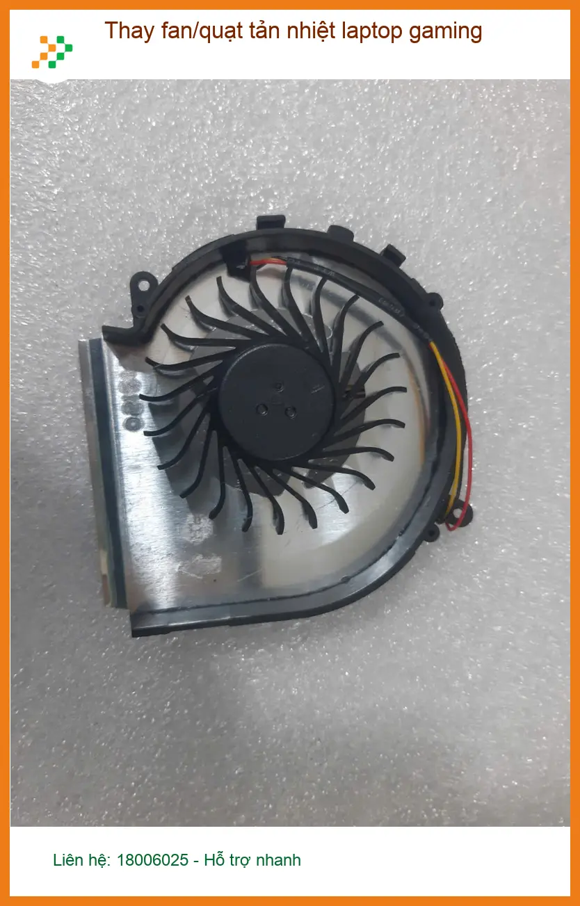 Chú Ngọc Khôi lo máy quá nóng - Ca thay fan laptop gaming Quận Tân Bình ảnh thực tế 2