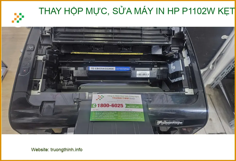 Anh Kiên - Ca sửa máy in HP P1102W kẹt giấy, thay hộp mực ở Quận 9