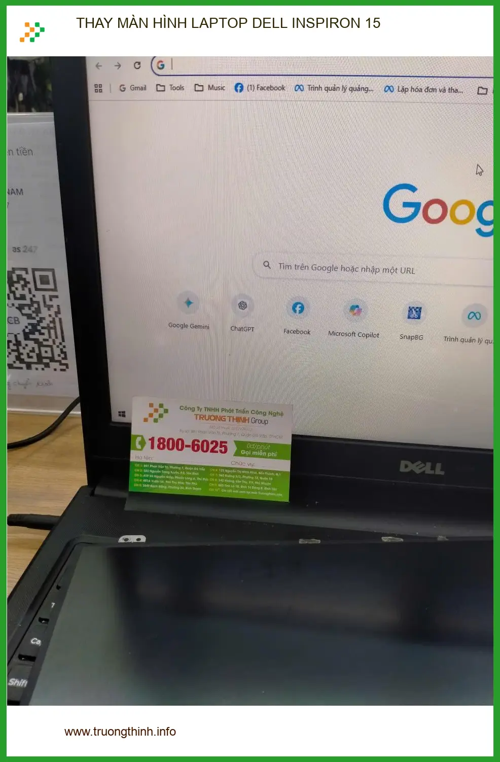Chỗ thay màn hình laptop Dell Inspiron 15 Quận 12 - Chị Thảo review ảnh thực tế 2