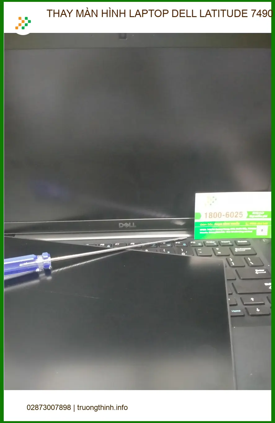 Thay màn hình Dell Latitude 7490 Quận 12 - Anh Minh IT cứu laptop bị vỡ ảnh thực tế 1
