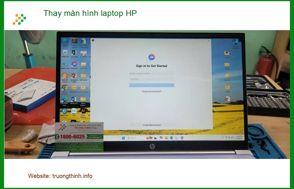 Chú Bảo kinh doanh review chỗ Thay màn hình laptop HP Quận Bình Tân lấy liền ảnh thực tế 2