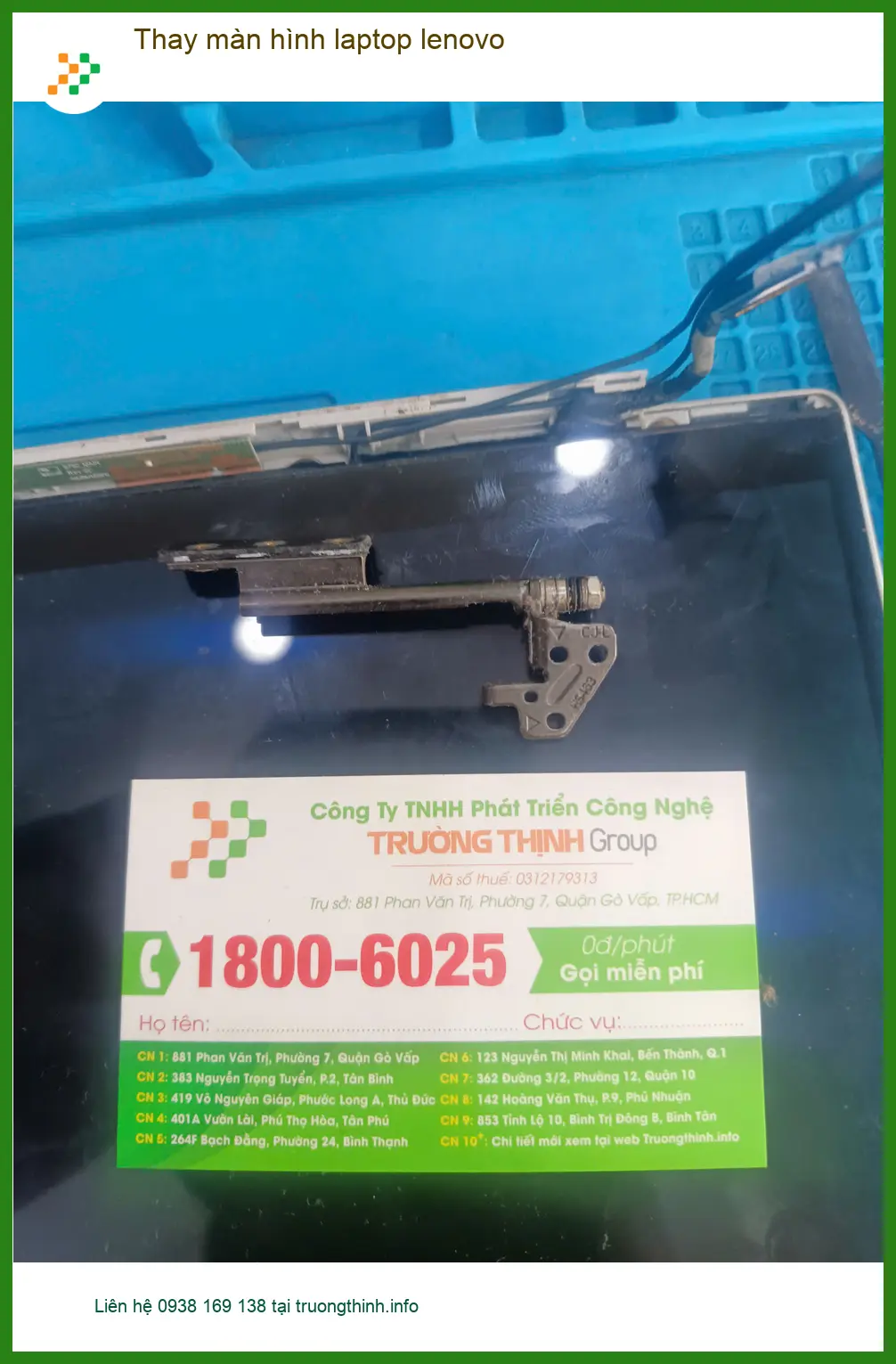 Trung tâm thay màn hình laptop lenovo Quận Tân Phú - Anh Bình tin tưởng ảnh thực tế 1