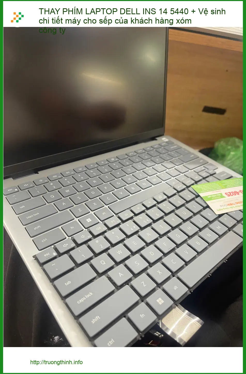 Chị Trâm kế toán review thay phím, vệ sinh laptop Dell INS 14 5440 Phú Nhuận