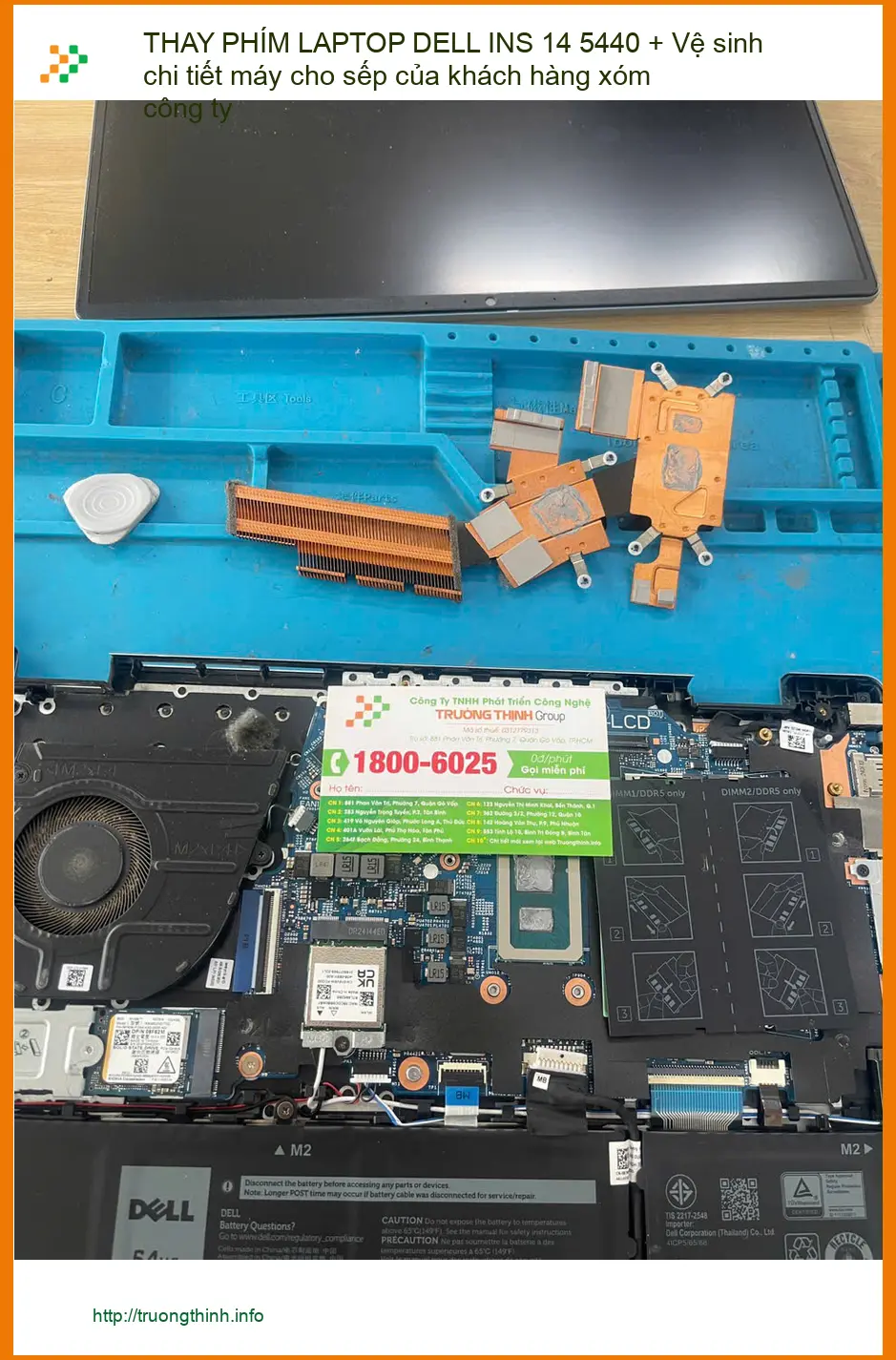 Chị Trâm kế toán review thay phím, vệ sinh laptop Dell INS 14 5440 Phú Nhuận ảnh thực tế 2
