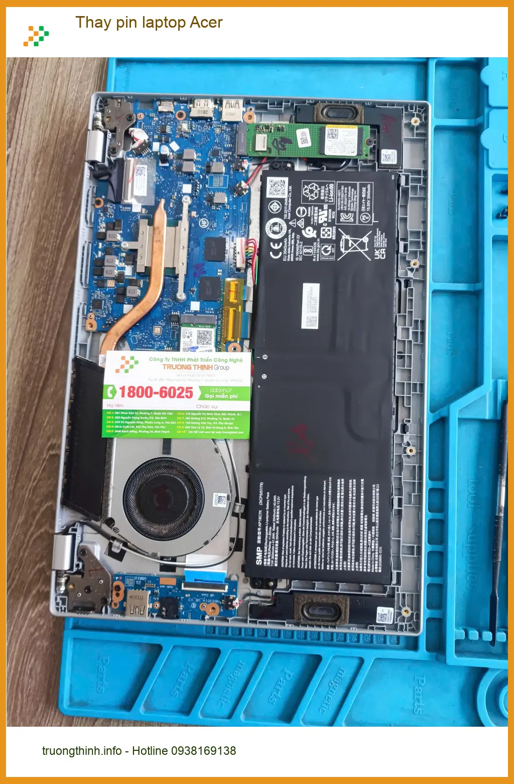 Chị Hà nhân viên văn phòng tìm Trung tâm Thay pin laptop Acer Quận Tân Phú