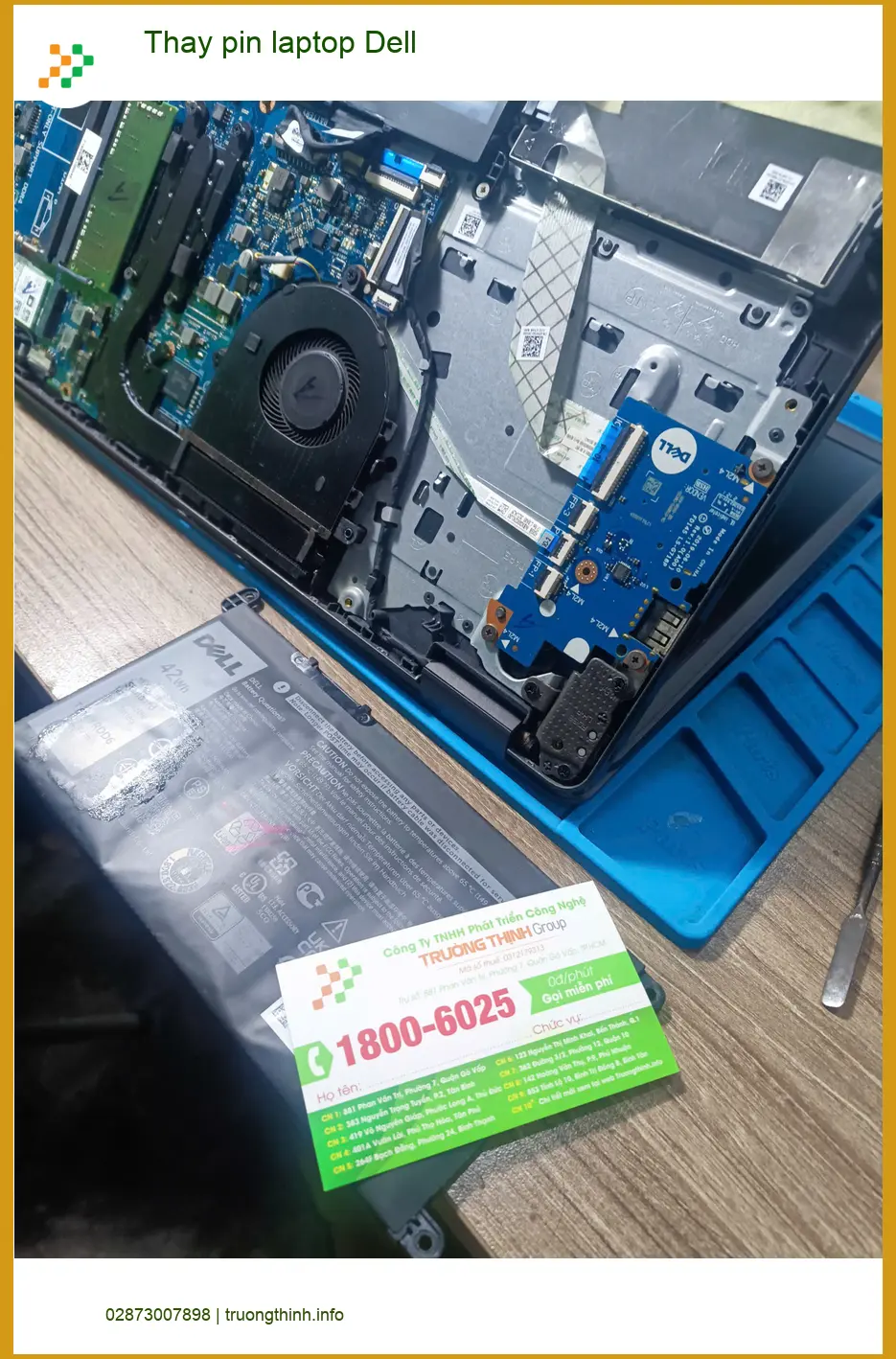 Dịch vụ thay pin laptop Dell Quận Tân Phú - Anh Khánh kiến trúc sư cần pin gấp ảnh thực tế 1