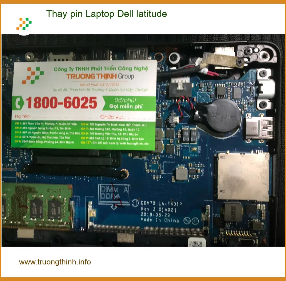 Dịch vụ thay pin Laptop Dell latitude Quận Bình Tân - Anh Hữu cần gấp ảnh thực tế 1