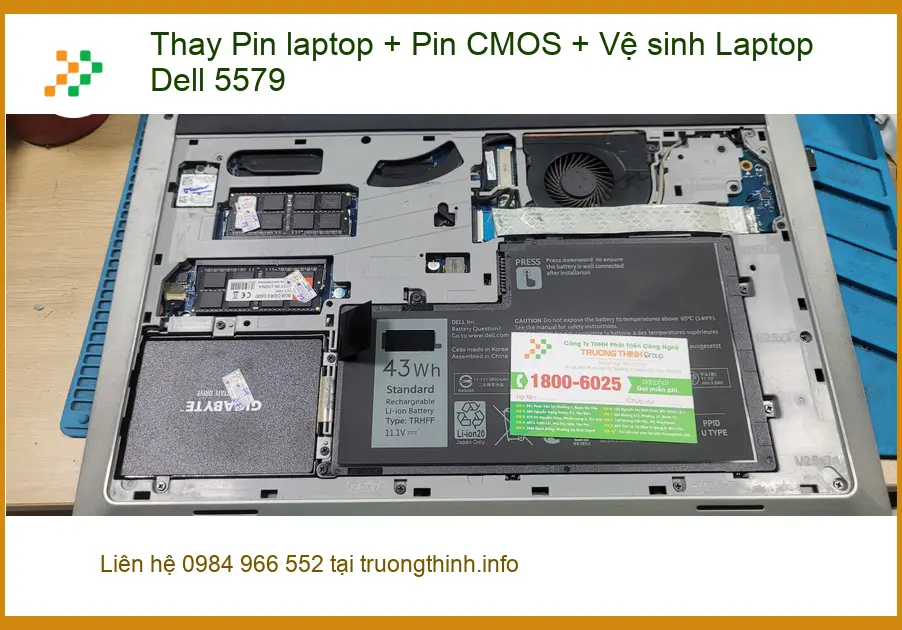 Thay Pin laptop Dell 5579, Pin CMOS, Vệ sinh Q.Bình Tân - Anh Tùng