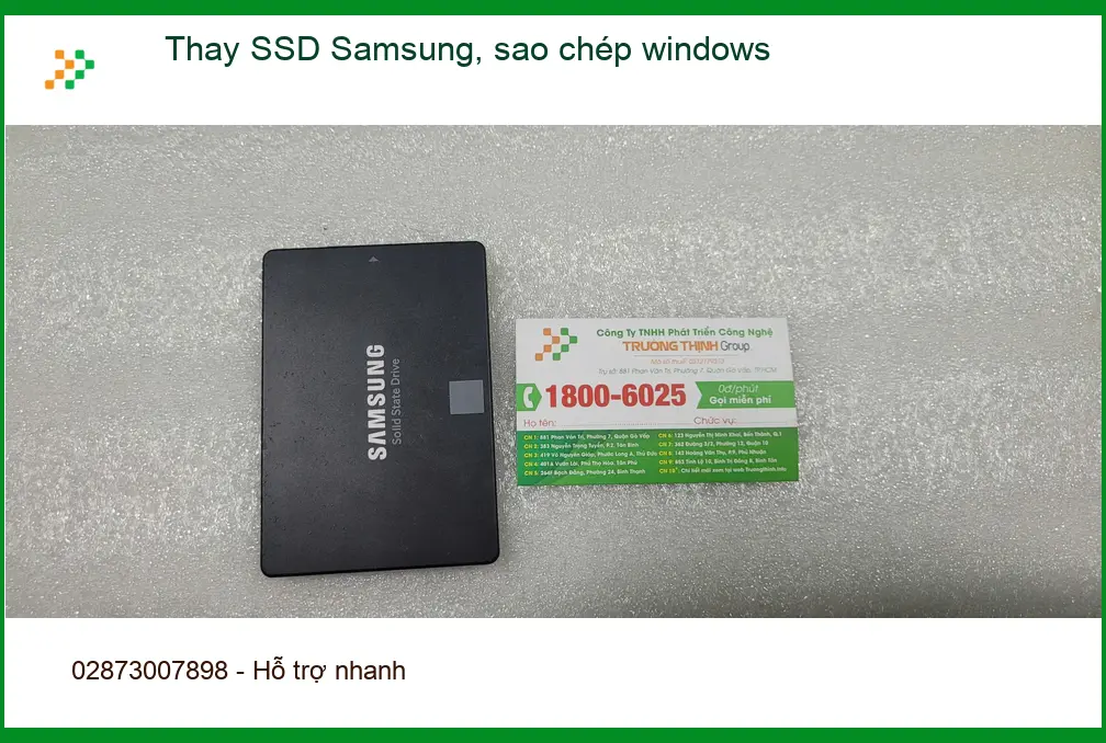 Dịch vụ thay SSD Samsung, sao chép windows Quận Bình Tân - Anh Đạt review ảnh thực tế 1