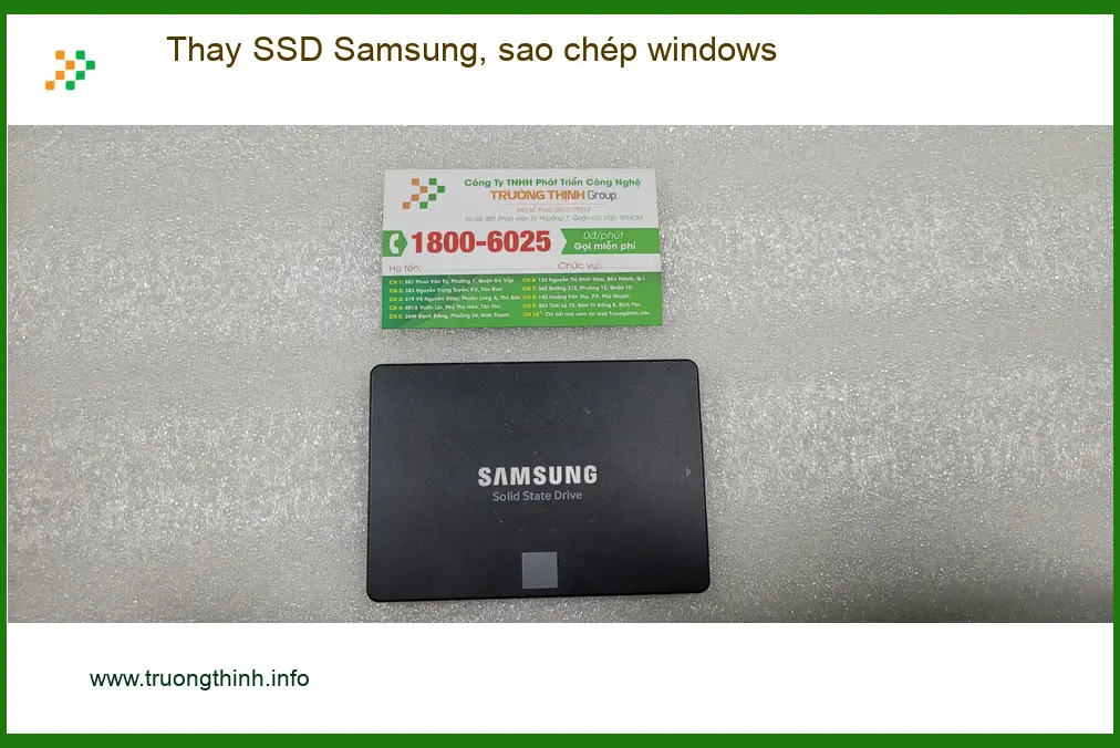 Dịch vụ thay SSD Samsung, sao chép windows Quận Bình Tân - Anh Đạt review ảnh thực tế 2