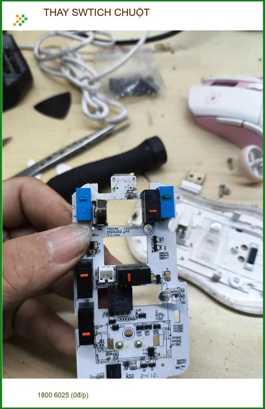 Anh Quang streamer tìm chỗ Thay SWTICH CHUỘT Quận Gò Vấp lấy ngay ảnh thực tế 1