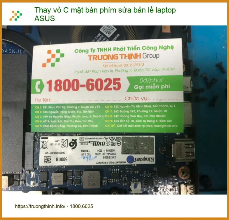 Anh Thịnh kiến trúc sư thay vỏ C, sửa bản lề laptop ASUS Quận Bình Tân