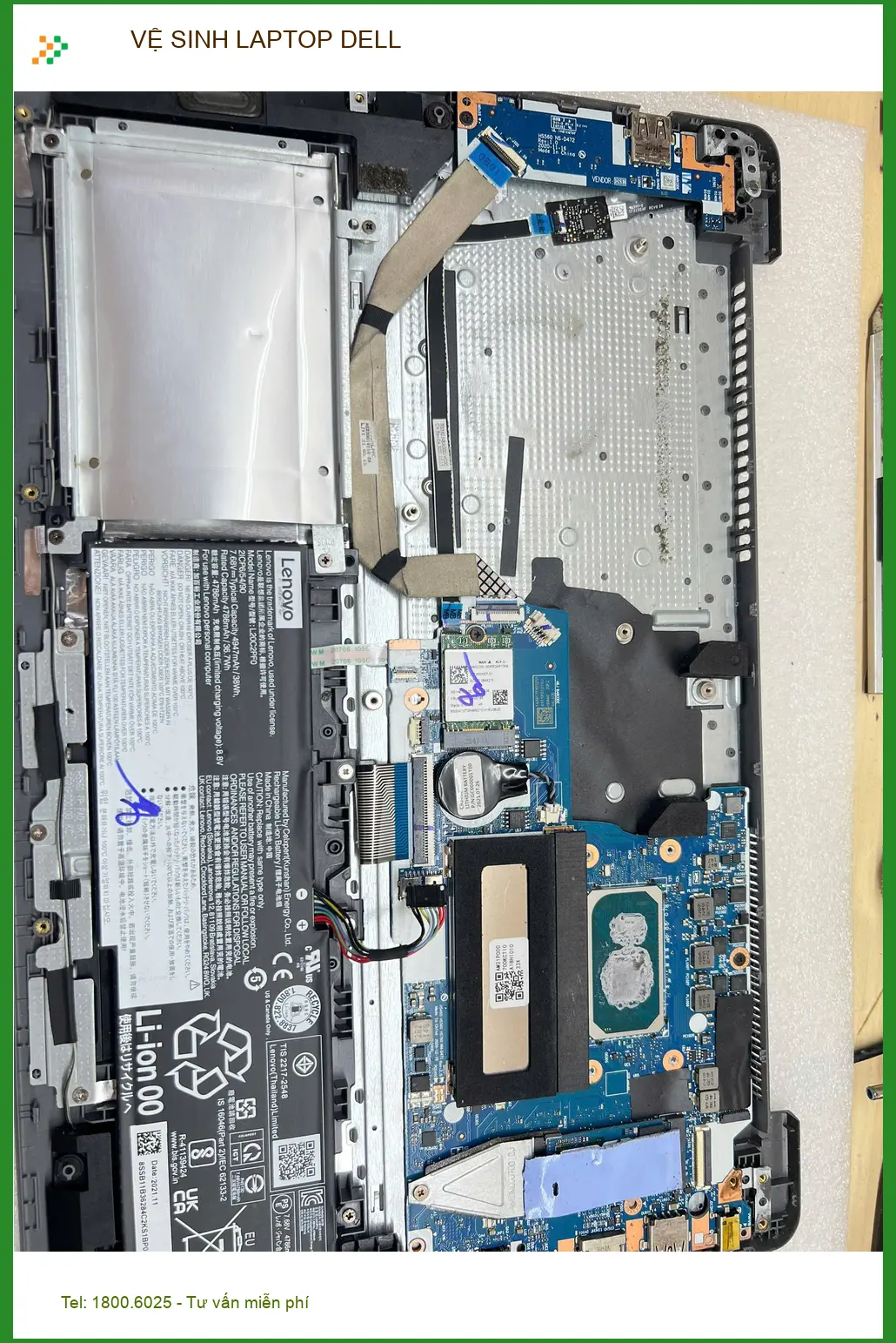 Anh Khang tìm Trung tâm Vệ sinh Laptop Dell Quận Gò Vấp giá rẻ ảnh thực tế 1