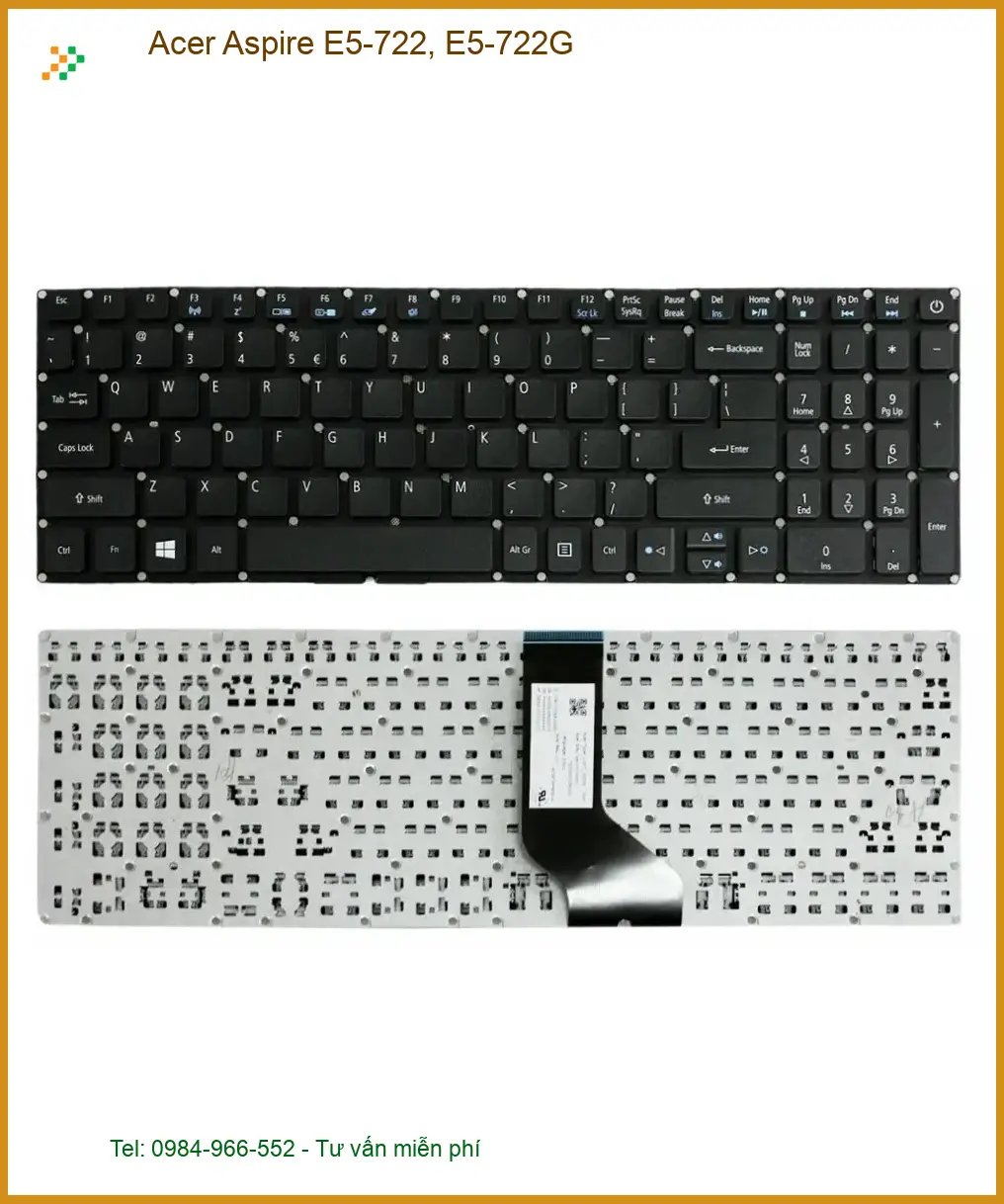 Bàn phím Laptop Acer Aspire E5-722 - Thay Lấy Ngay Giá Rẻ TPHCM