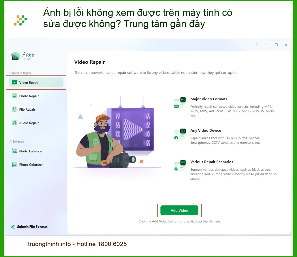 Khôi Phục Dữ Liệu Ảnh bị lỗi không xem được trên máy tính - Trung tâm gần đây