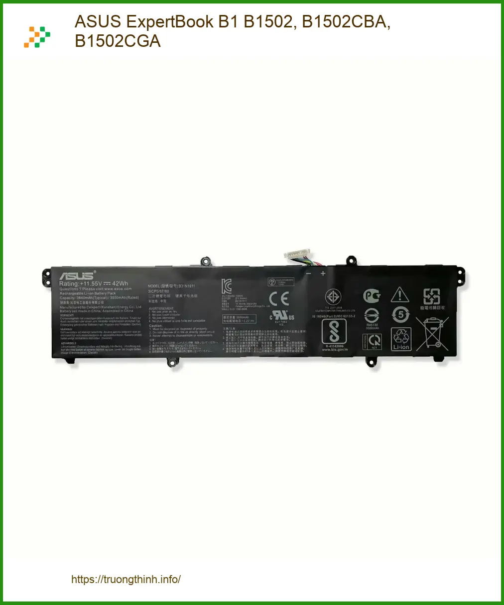 Pin Laptop ASUS ExpertBook B1502 - Thay Pin Nhanh, Giá Rẻ TPHCM