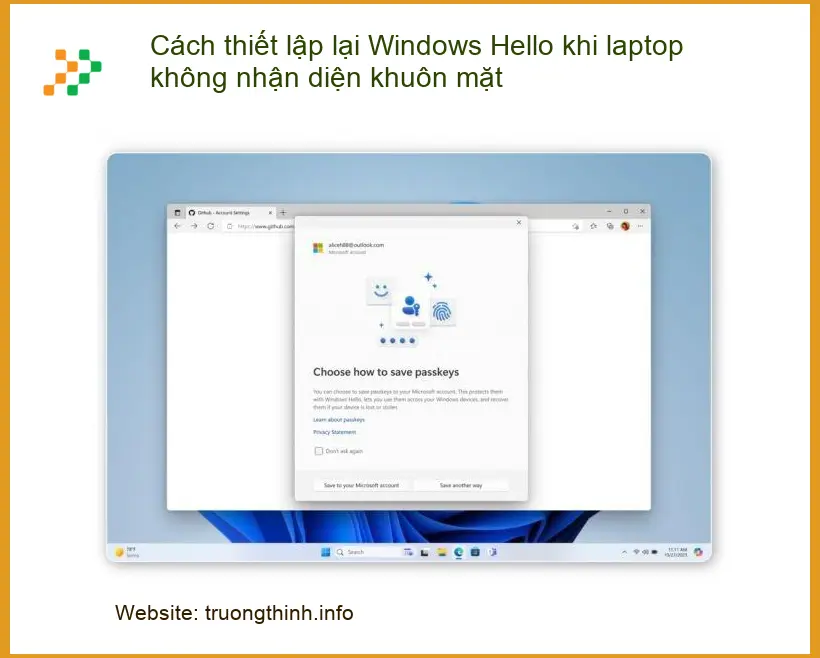 Laptop Cách thiết lập lại Windows Hello khi lỗi - Địa chỉ hỗ trợ