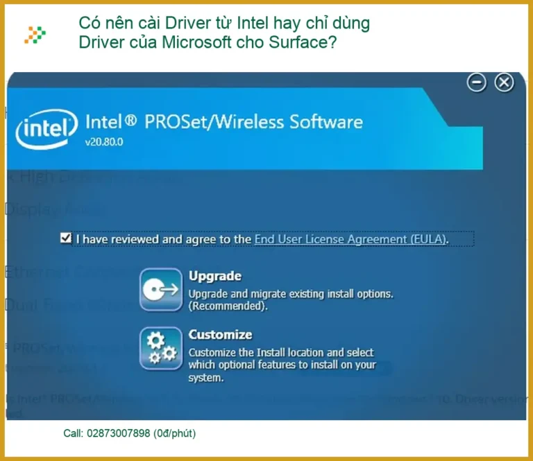 Có nên cài Driver Intel hay Microsoft cho Surface? - Tư vấn chuyên gia