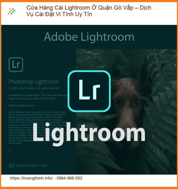 Cài Đặt Máy Tính Lightroom Gò Vấp – Trung tâm uy tín gần đây