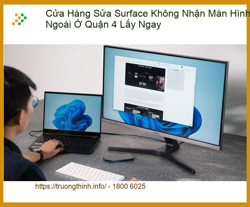 Sửa Surface không nhận màn hình ngoài Quận 4 lấy ngay - Địa chỉ uy tín