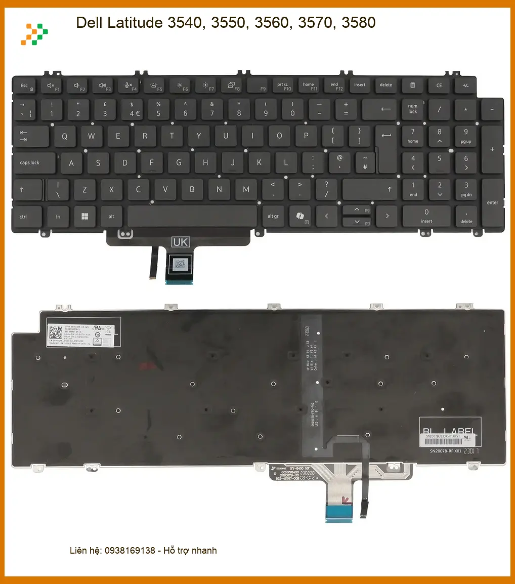 Bàn phím Laptop Dell Latitude 3540-3580 - Thay Nhanh | Giá Rẻ TPHCM