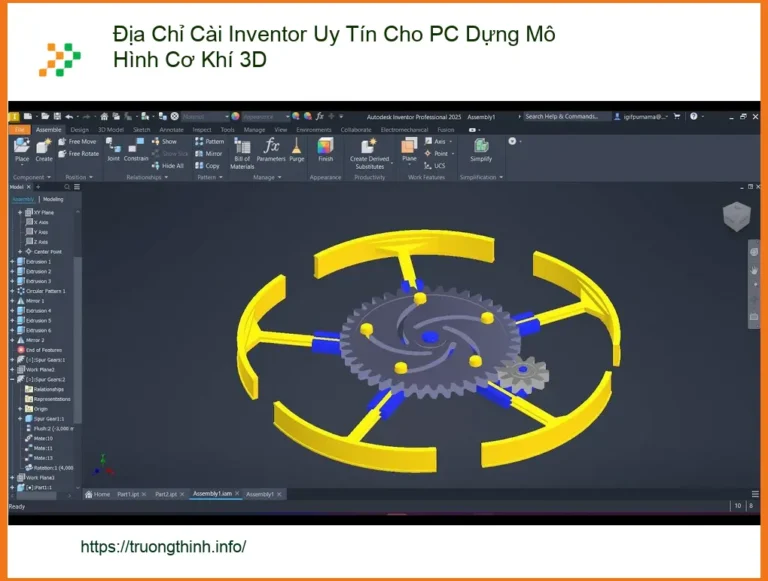 Cài Đặt Máy Tính Inventor 3D Uy Tín - Địa Chỉ Trung Tâm Hỗ Trợ Gần Đây