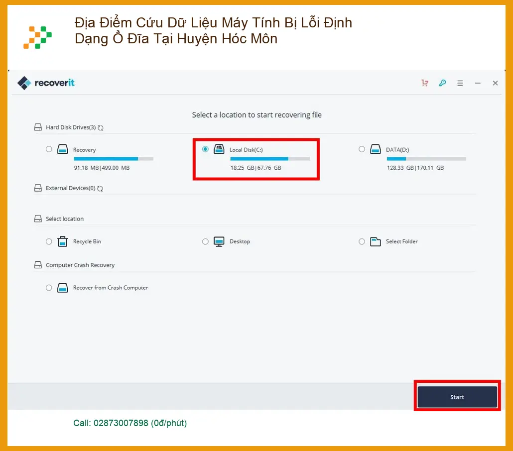 Khôi Phục Dữ Liệu Máy Tính Lỗi Ổ Đĩa Hóc Môn - Trung tâm hỗ trợ nhanh