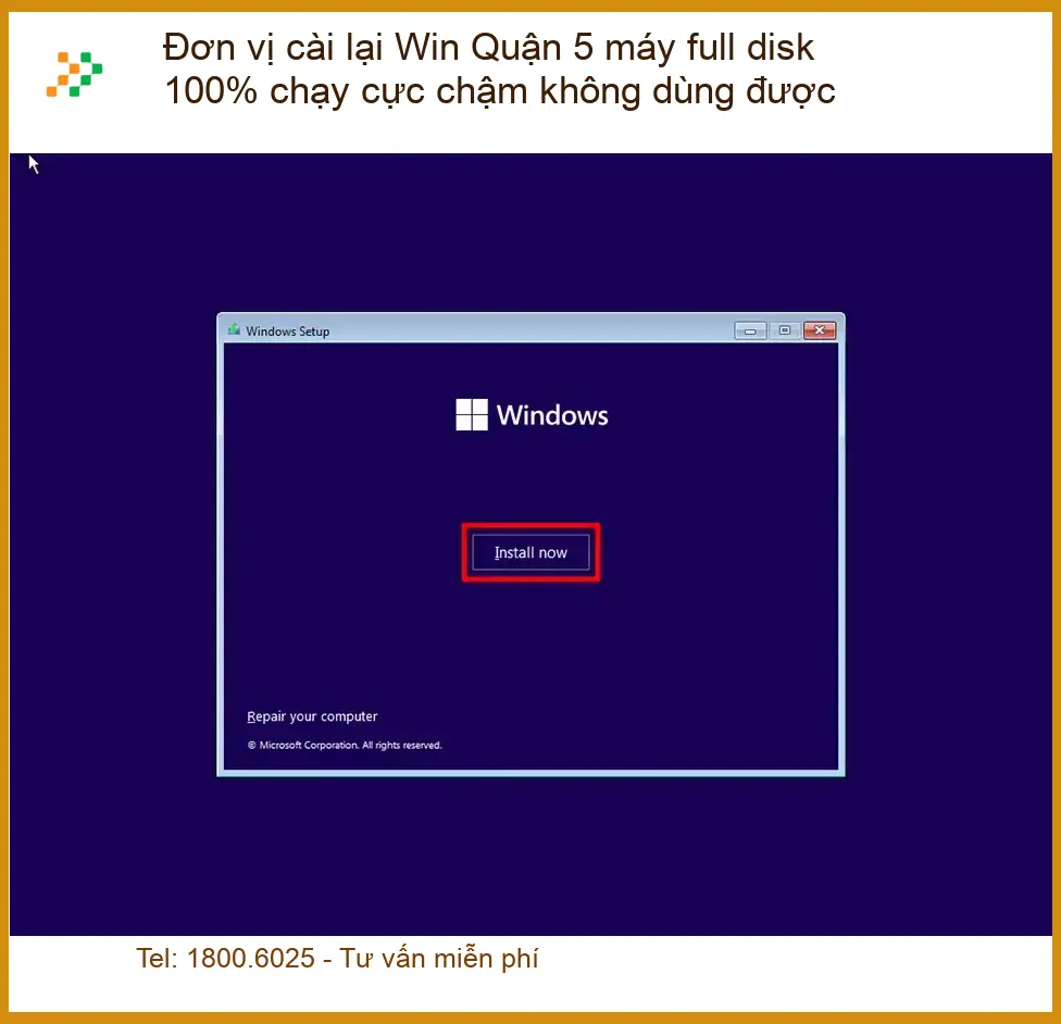 Windows Đơn vị cài lại Win Quận 5 máy full disk 100% - Trung tâm hỗ trợ gần đây