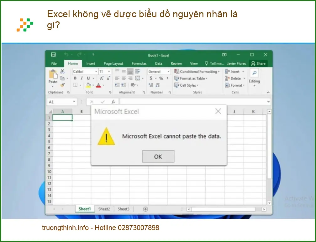 Văn phòng Excel không vẽ được biểu đồ - Địa chỉ sửa lỗi uy tín TPHCM