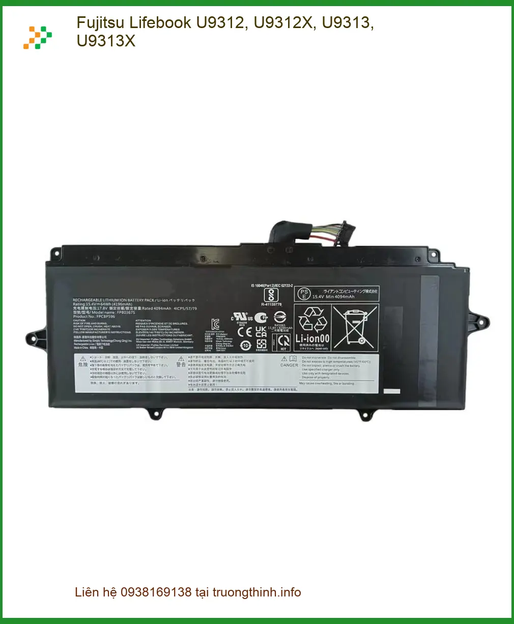 Pin Laptop Fujitsu U9312 | Giá Rẻ, Thay Lấy Liền Tại Cửa Hàng Gần Nhất