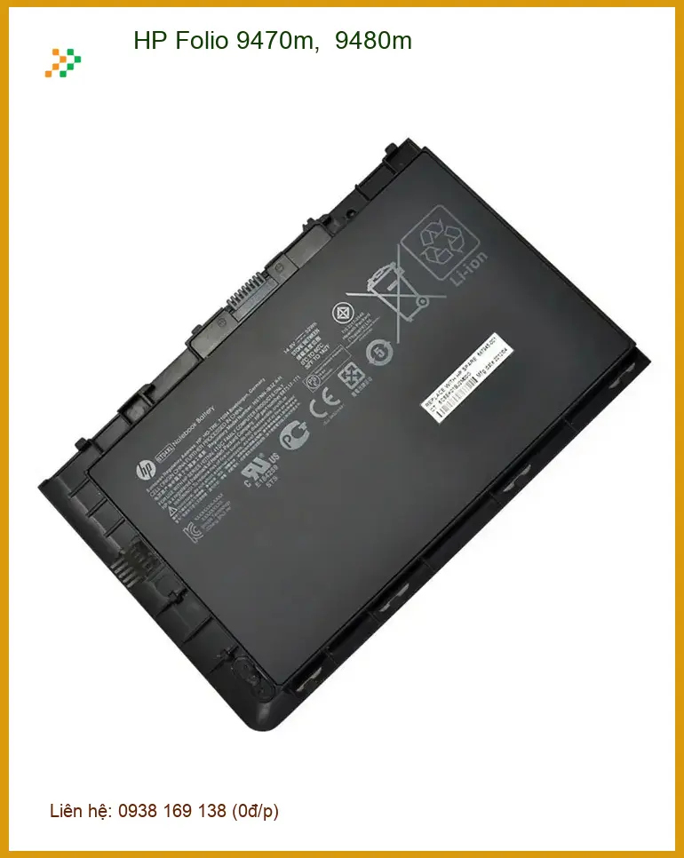 Pin Laptop HP Folio 9470m, 9480m - Thay Lấy Liền Giá Rẻ TPHCM
