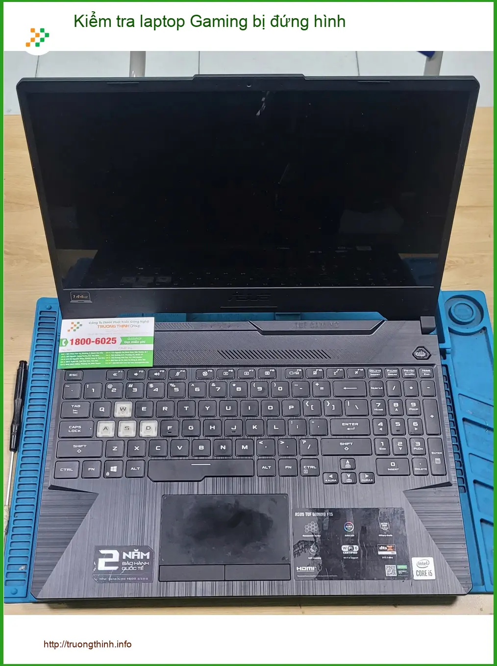 Chị Thanh tìm chỗ kiểm tra laptop gaming bị đứng hình Quận Bình Tân ảnh thực tế 2