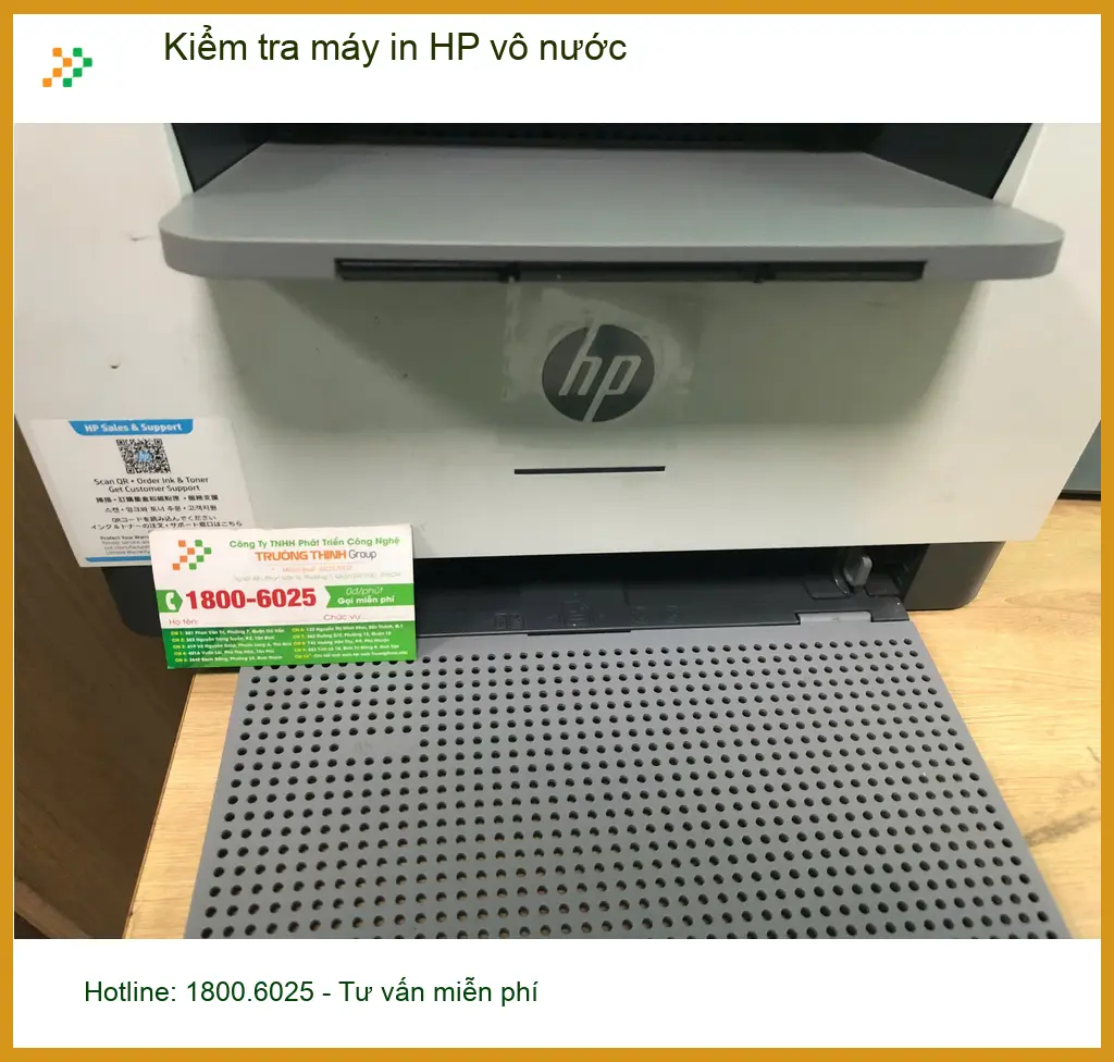 Chị Loan kế toán ở Quận Bình Tân lo lắng máy in HP vô nước, tìm chỗ kiểm tra lấy ngay
