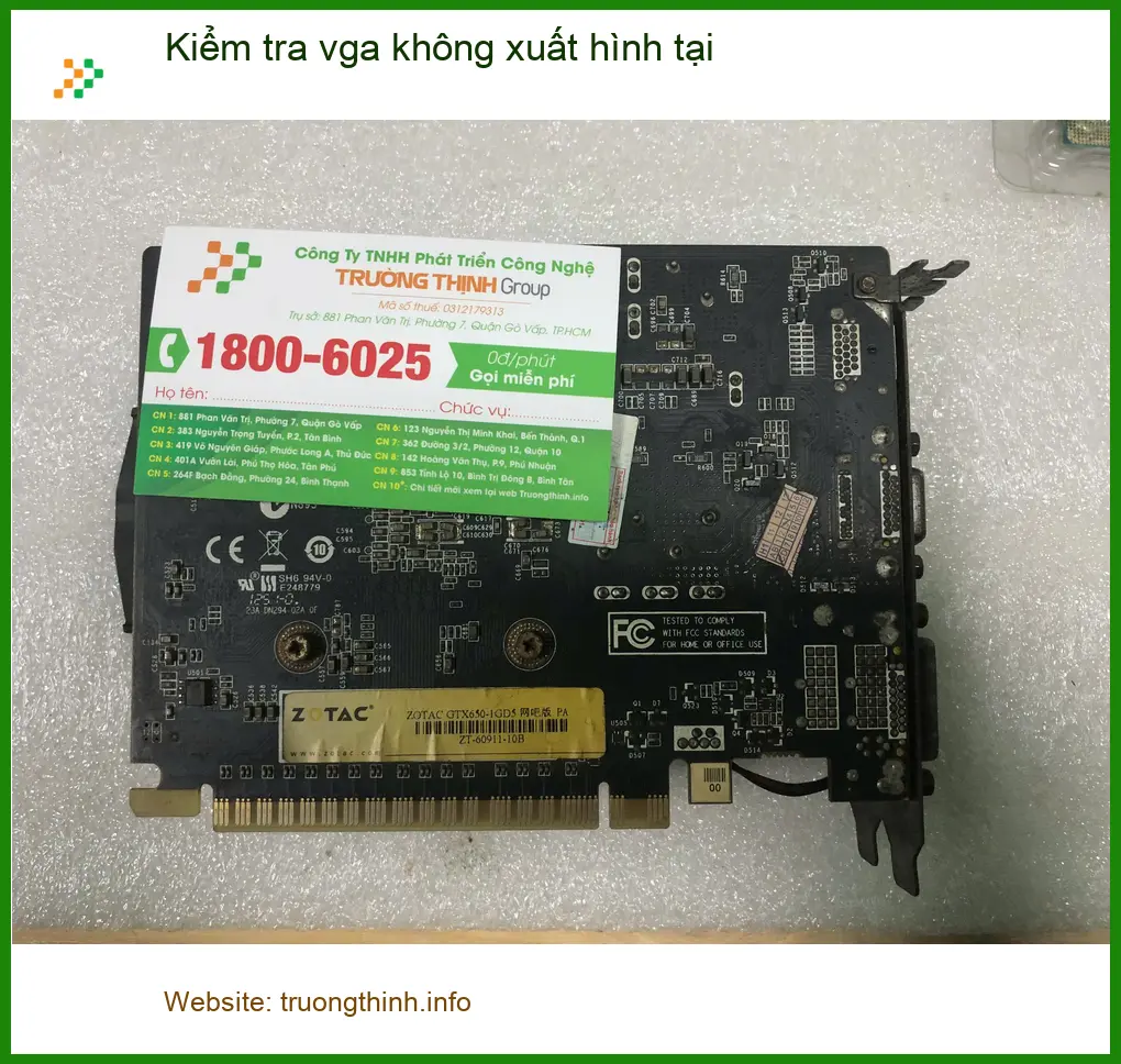 Trung tâm xử lý vga không xuất hình tại Quận Bình Tân - Cô Loan giáo viên ảnh thực tế 1