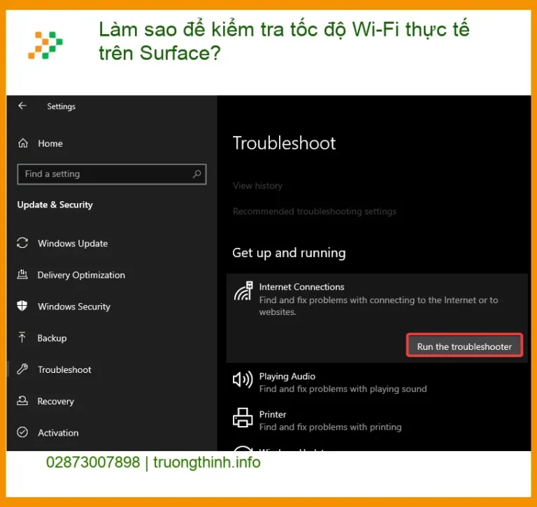 Làm sao kiểm tra tốc độ Wi-Fi thực tế Surface - Cách tự xử lý tại nhà