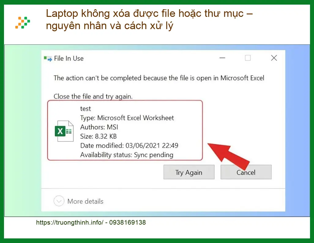 Laptop không xóa được file – nguyên nhân, cách xử lý tại nhà