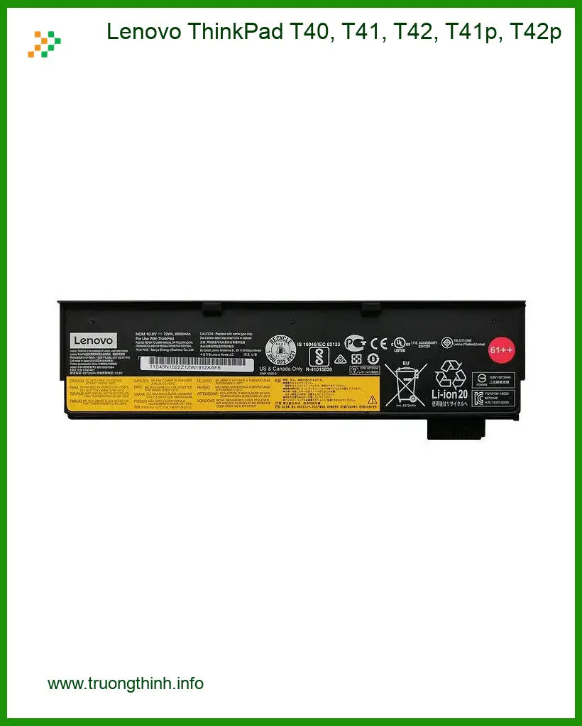 Pin Laptop Lenovo ThinkPad T40 T41 T42 - Thay Pin Nhanh Giá Rẻ TPHCM