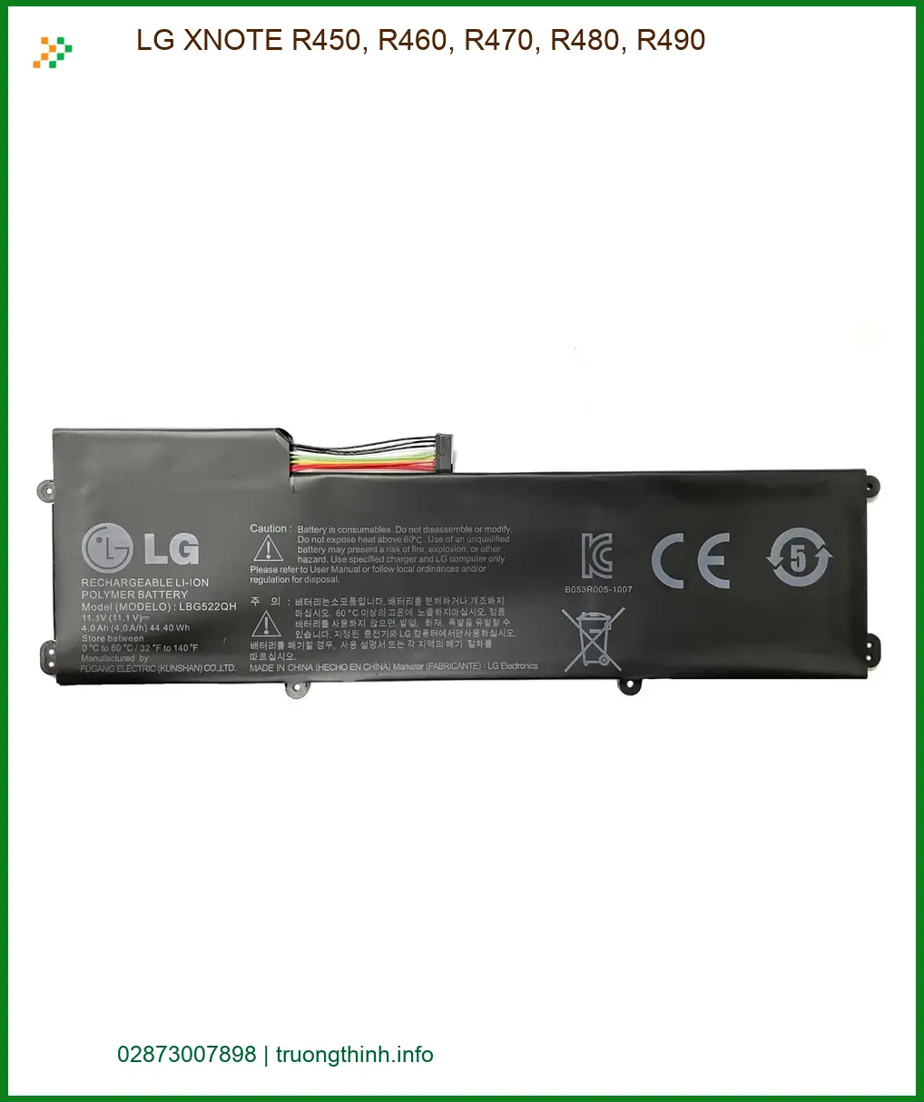 Pin Laptop LG XNOTE R450-R490 - Thay Pin Laptop TPHCM Lay Ngay