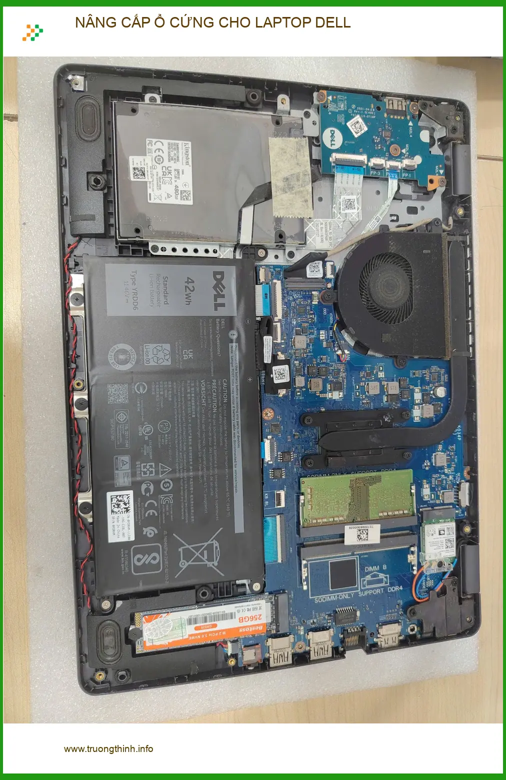 Anh Cường nâng cấp ổ cứng cho laptop Dell ở Quận Gò Vấp - Tiệm uy tín