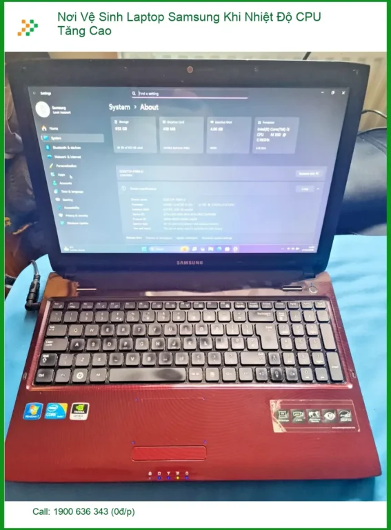Vệ Sinh Laptop Samsung Khi CPU Nóng - Dịch Vụ Lấy Liền TPHCM