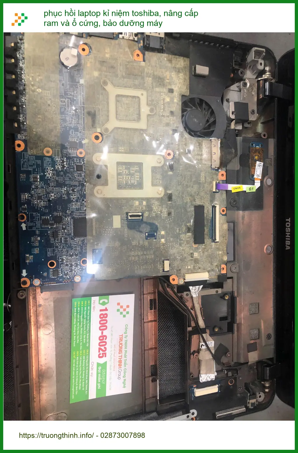 Trung tâm nâng cấp RAM, SSD, phục hồi laptop Toshiba kỉ niệm - Chú Bảo Quận Bình Thạnh