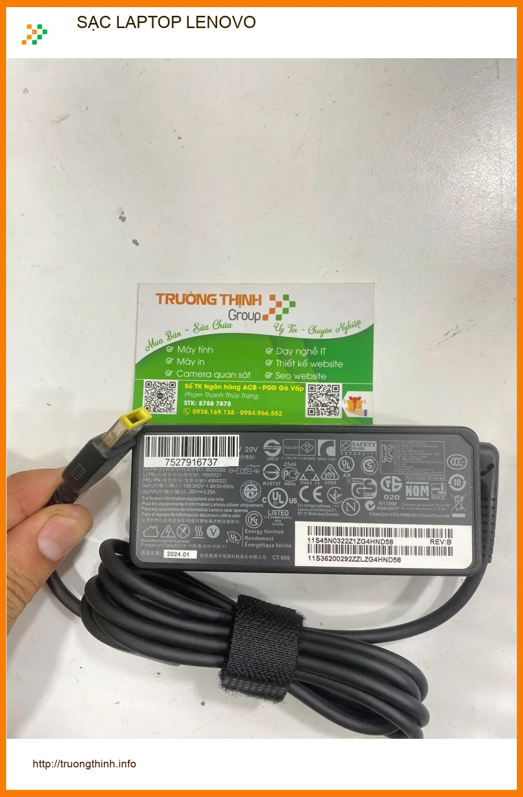 Cô Tuyết giáo viên ở Gò Vấp tìm địa điểm sạc laptop Lenovo uy tín ảnh thực tế 1