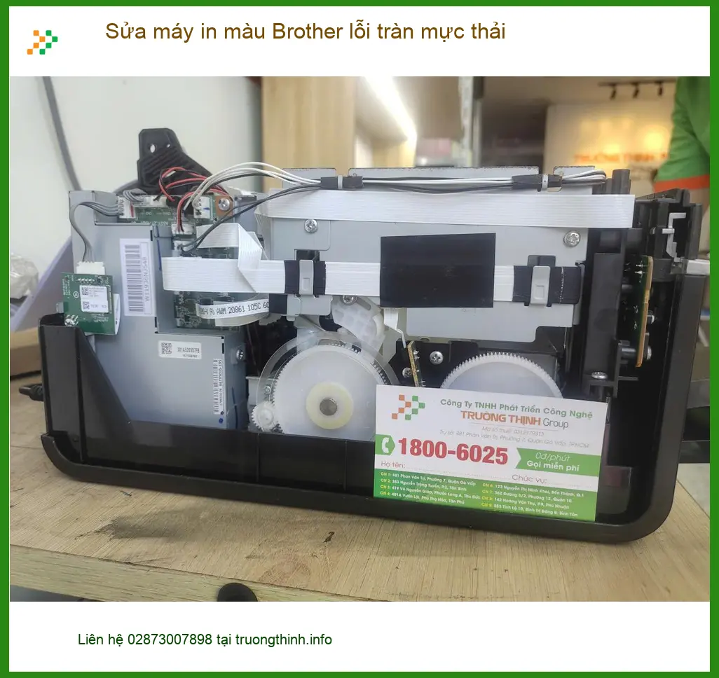 Chú Bách ở Quận 7 sửa máy in Brother lỗi tràn mực thải nhanh gọn ảnh thực tế 2