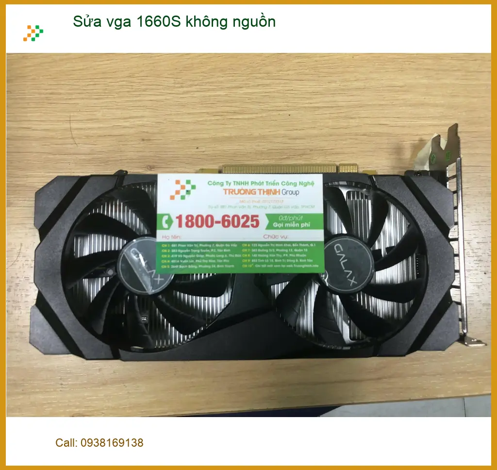 Bác Hùng kiến trúc sư sửa VGA 1660S không nguồn ở Quận Bình Tân ảnh thực tế 1
