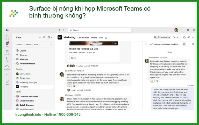 Surface bị nóng khi họp Teams - Cách xử lý & địa chỉ sửa uy tín